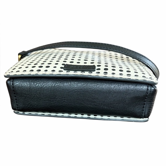 Fossil Black and White Woman’s Campbell Polka Dot Crossbody Bag - Picture 6 of 13